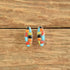 Cobblestone inlay oval earrings
